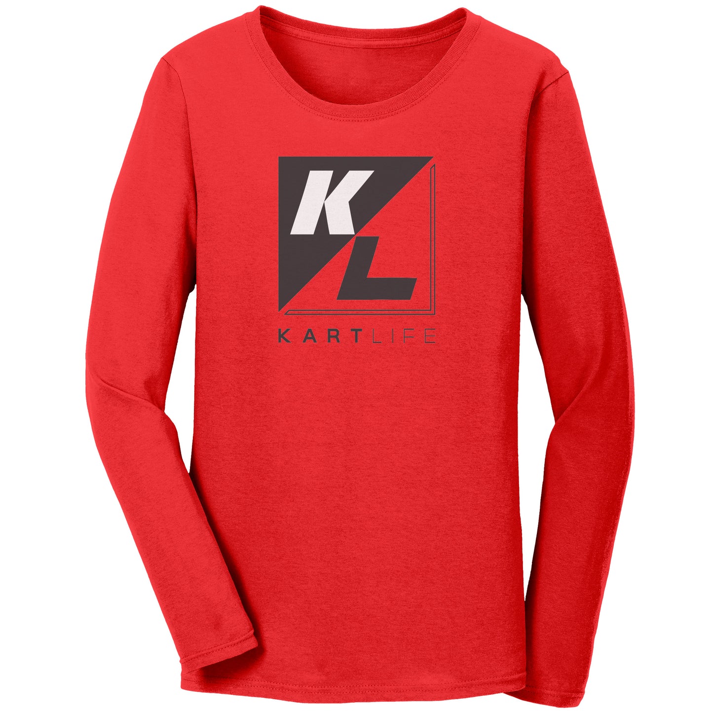 Kart Life - Women's Bella Long Sleeve T: Black/Orange