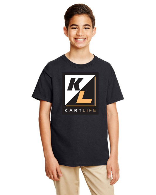 Kart Life - Youth T-Shirt Black/Orange